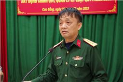 Bộ CHQS tỉnh Cao Bằng: Rút kinh nghiệm huấn luyện, xây dựng chính quy, quản lý kỷ luật Quý 1 năm 2023